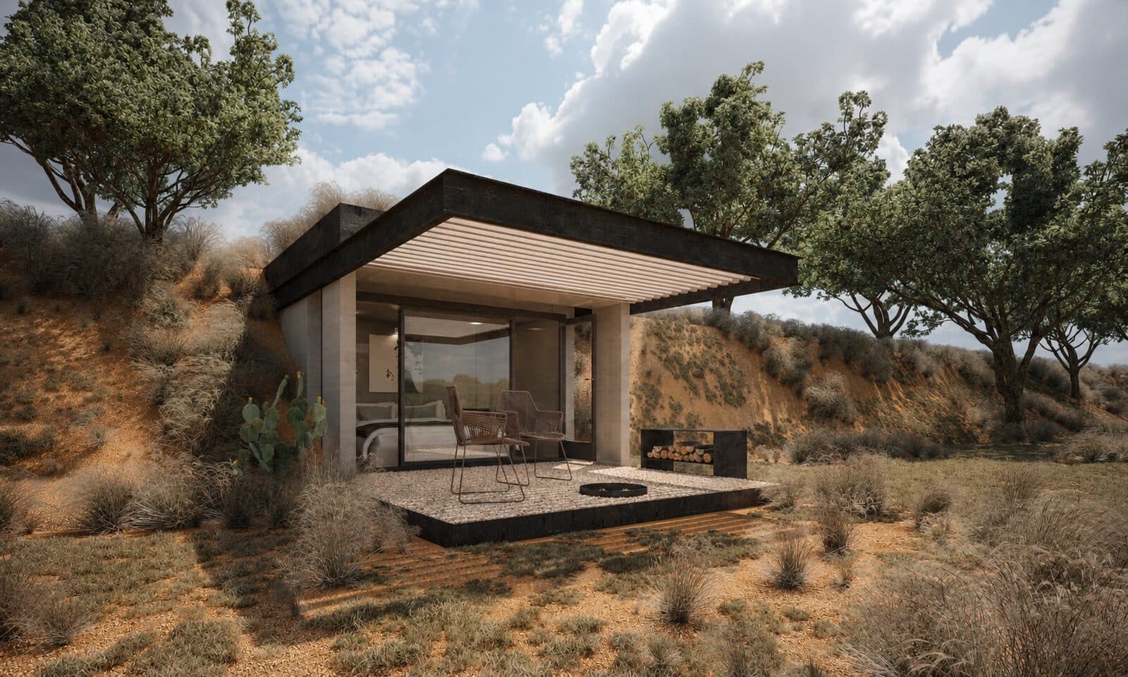 Precast concrete hospitality unit